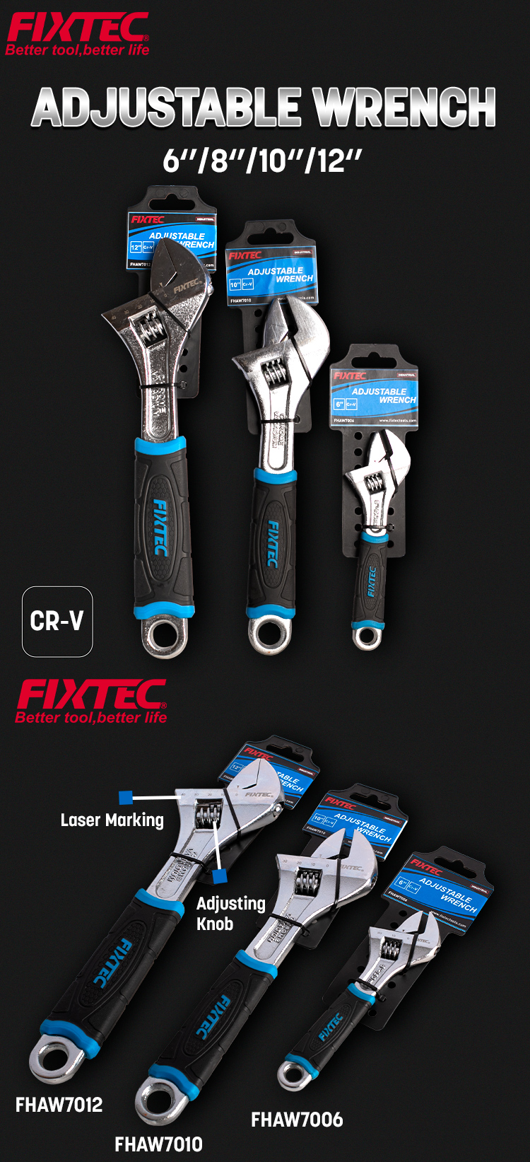 Разводной ключ CRV