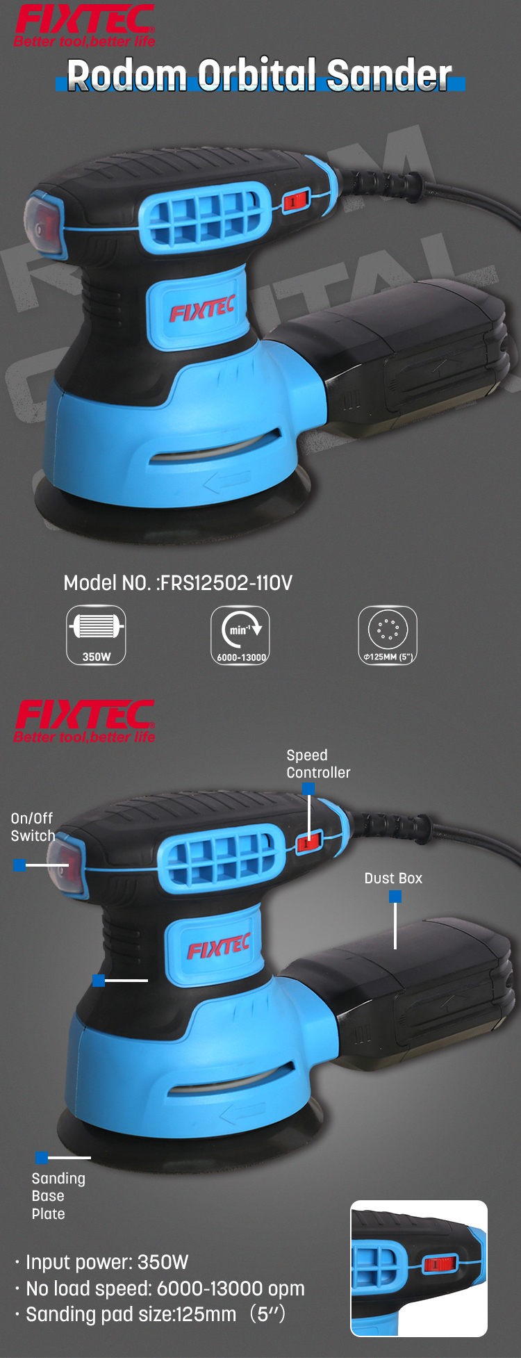 электрическая орбитальная шлифовальная машина