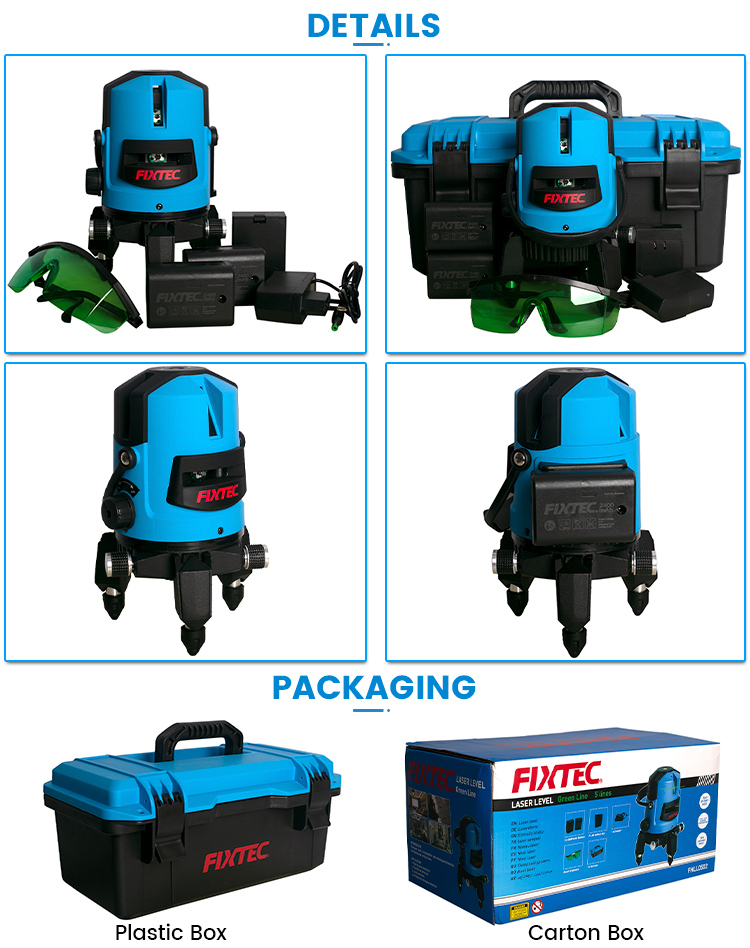  Зеленый 5-линейный лазерный уровень 