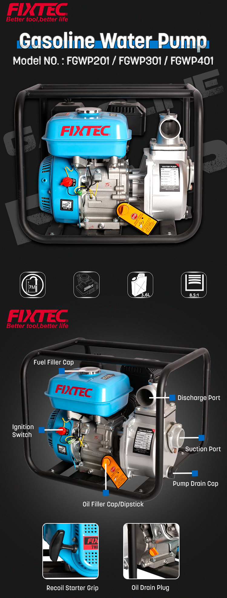 бензиновый водяной насос