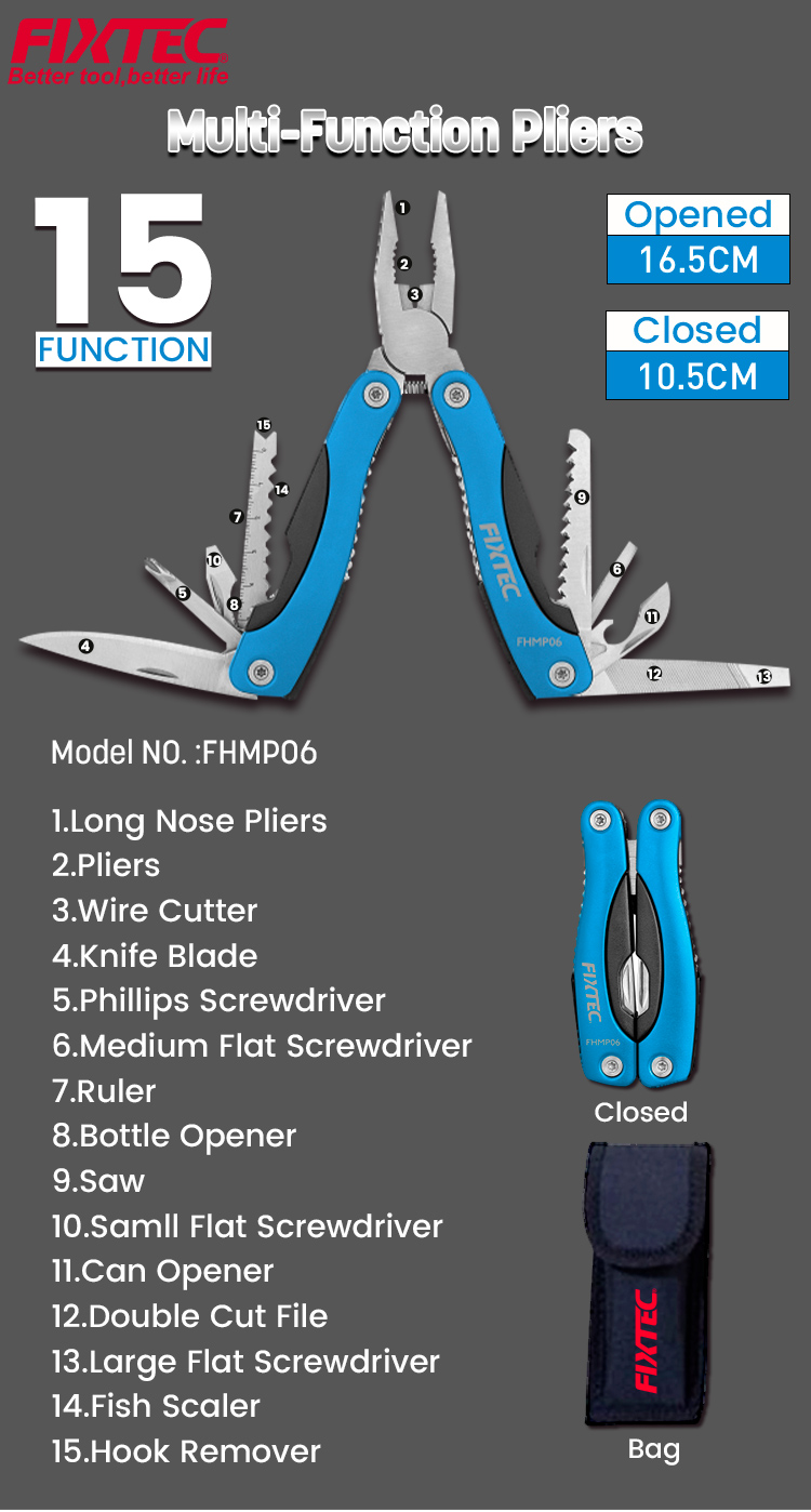 Многофункциональные плоскогубцы 15-в-1
